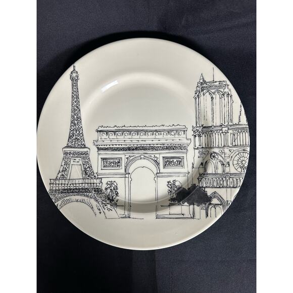 Royal Stafford City Scenes Eiffel Tower Paris Dinner Plate 11" - Picture 1 of 8